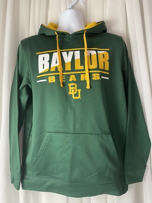 Baylor Bears Hoodie Mens Medium Colosseum College Football Green Yellow 