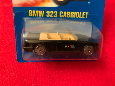 Hot Wheels BMW 323 Cabriolet M3 - Black - VINTAGE 1989 -UNPUNCHED