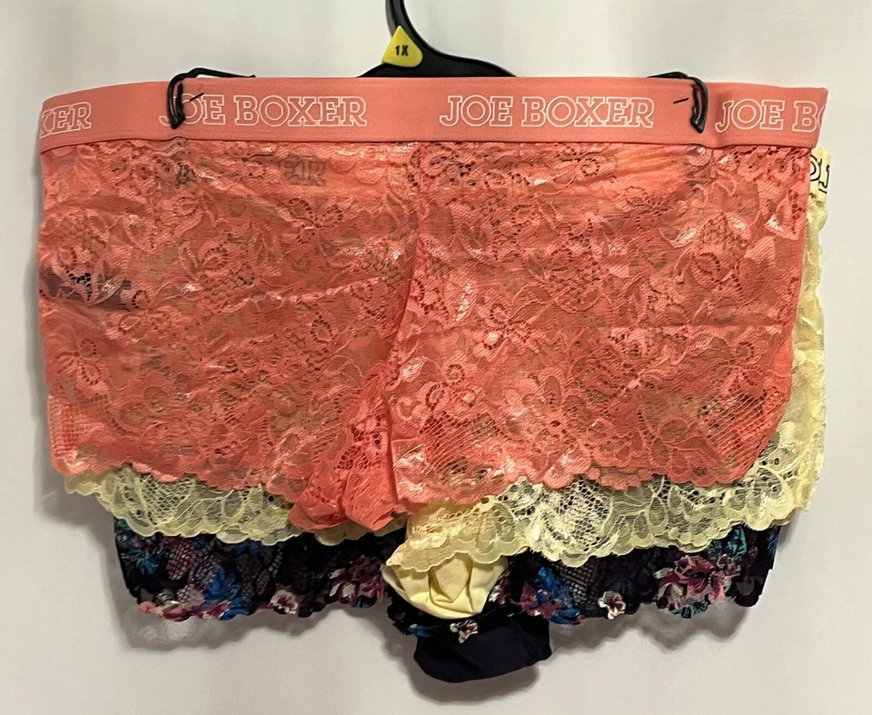 Bragas hipster de encaje Joe Boxer 3 pares de nailon 1XL Foto 4 de 4
