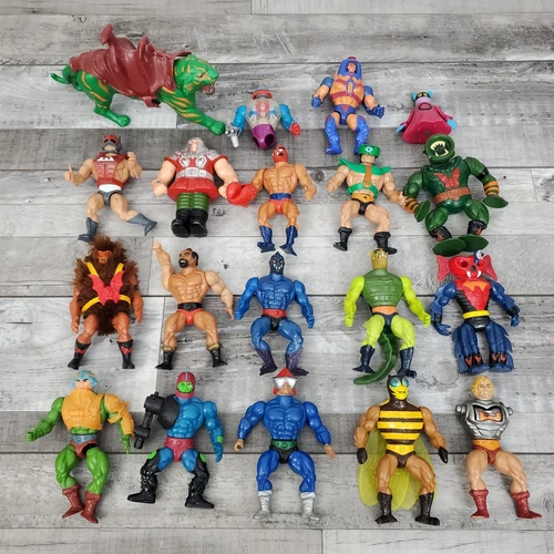 Mattel Masters of the Universe MOTU He-Man Action Figure Lot of 19 Vintage