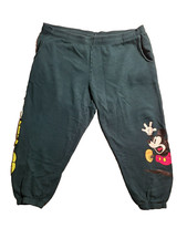 VTG 90's Disney Mickey Co.s Women's Green Joggers Sweatpants Size XXL Vintage