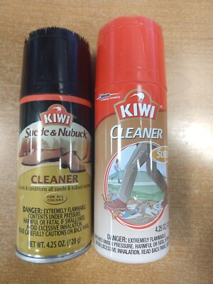 2 Cans: Kiwi Suede Cleaner 4.25oz. Revitalizes Suede & Nubuck Shoes  1B