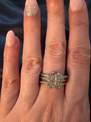 VTG DESIGNER PK 925 STERLING SILVER WRAP AROUND SPIRAL CABLE