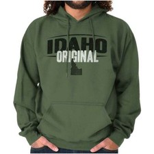 Idaho Original Souvenir Tourist State ID Adult Long Sleeve Hoodie Sweatshirt