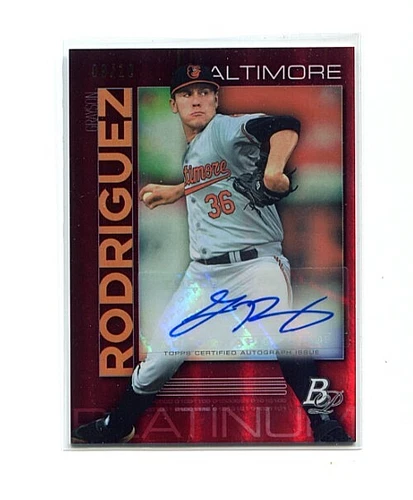 Grayson Rodriguez 2020 Bowman Platinum RC Auto # 09/10