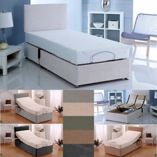 3ft Single Adjustable Electric Bed + Matching Headboard & Memory Foam Mattress