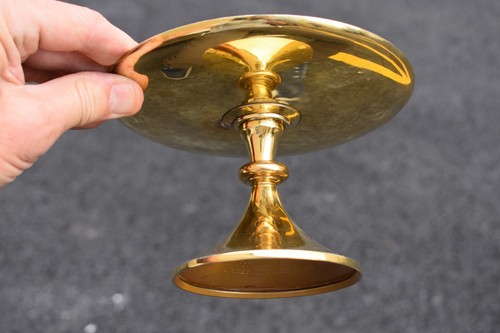 Antiguo pedestal de plata de ley patena, todo de ley, chapado en oro (CU141) - Imagen 10 de 14