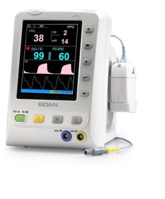 EDAN M3B VITAL SIGNS MONITOR Respironics CAPNOSTAT5 Mainstream ETCO2 & Edan SpO2