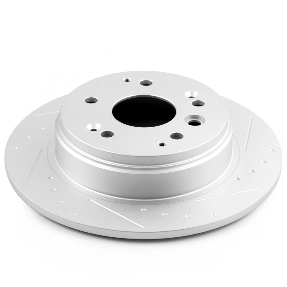 Front And Rear Drilled & Slotted Discs Brake Rotors For Acura Tl 2004 2005-2008 - Изображение 4 из 4