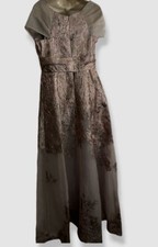 1395 Rickie Freeman for Teri Jon Women Pink V-Neck Short Sleeve Gown Dress SZ 6