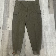 Vintage 1941 WW2 Swedish 114k Wool Military Field Pants 42x30.5 Paratrooper 40s