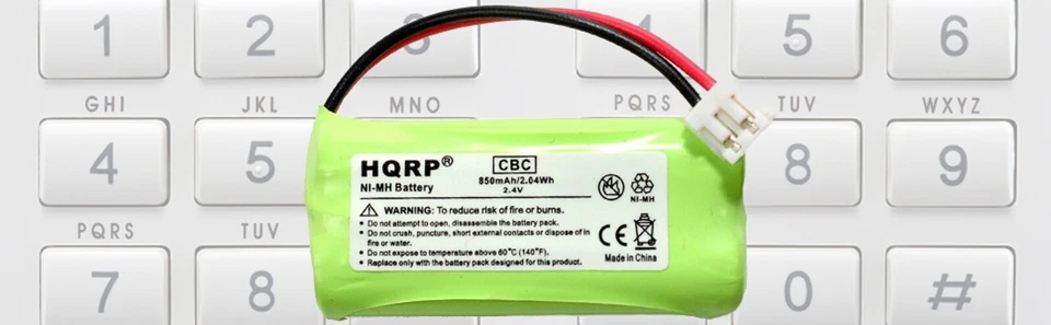 HQRP 2 baterías para AT&T BT8001, BT8300, BT184342, BT284342, 3101 / 3111 Foto 4 de 4