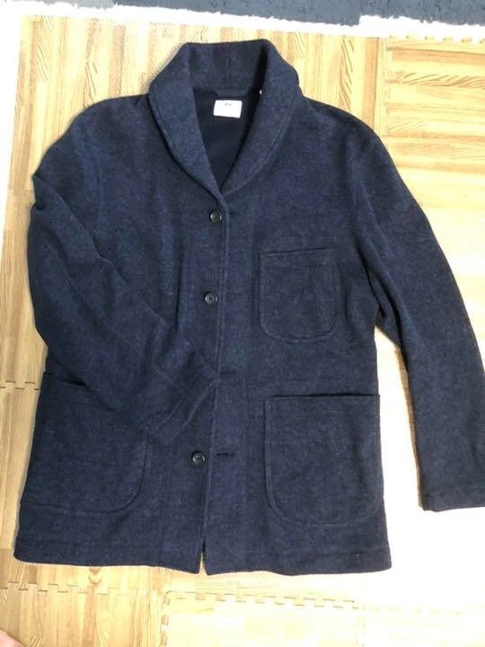 UNIQLO x Engineered Garments Fleece Shawl Collar Jacket Size M Navy