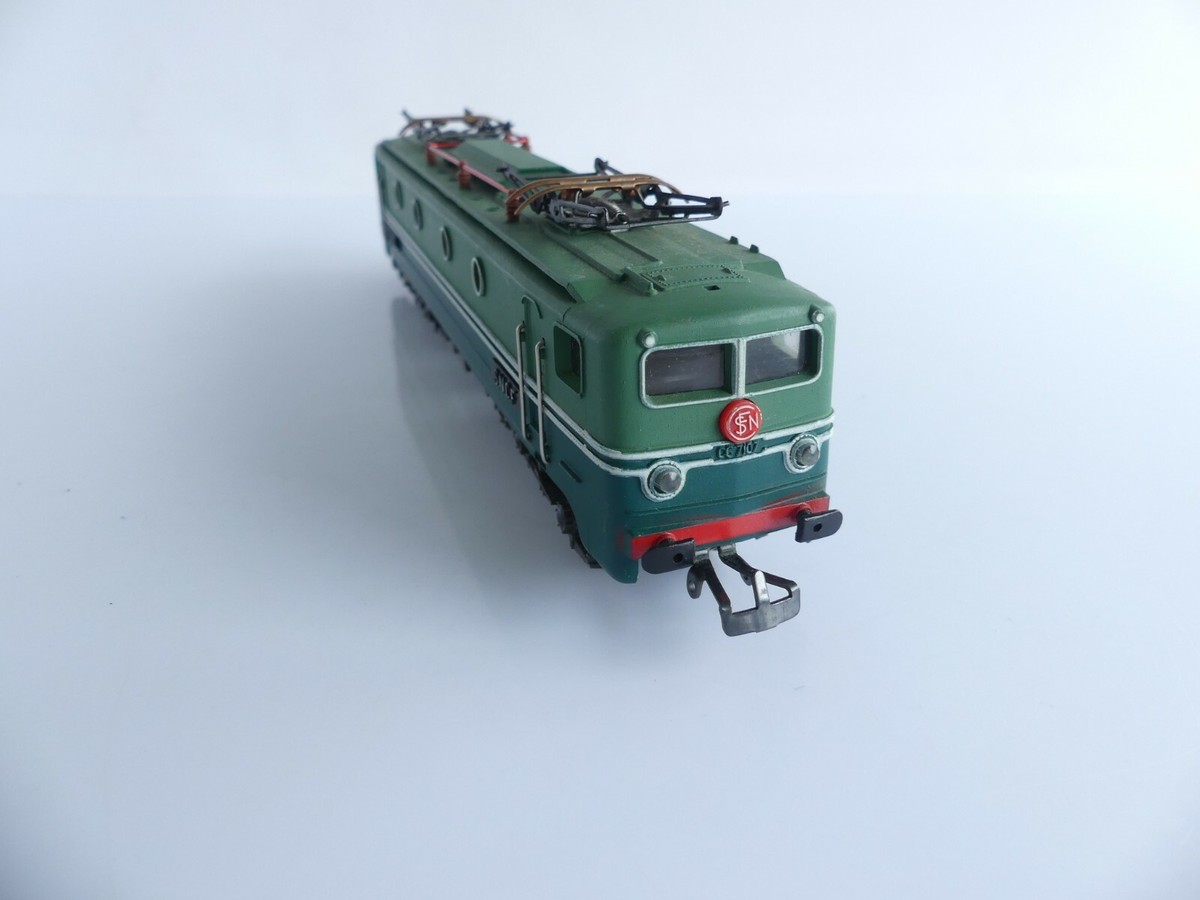 Locomotive électrique Jouef HO 1/87 CC 7107 Verte – Analogique, Bogies D’origine (occasion)
