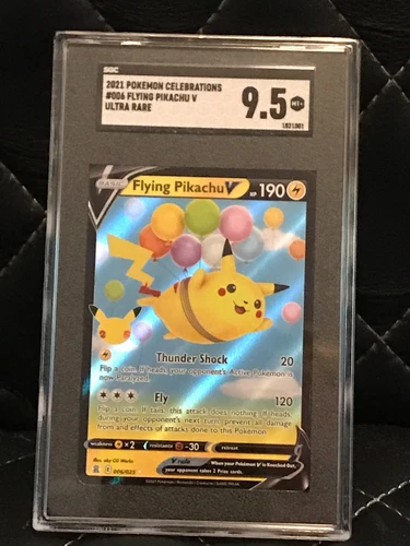 2021 Pokemon Celebrations 006/025 Flying Pikachu V HOLO Card SGC 9.5 Mint+