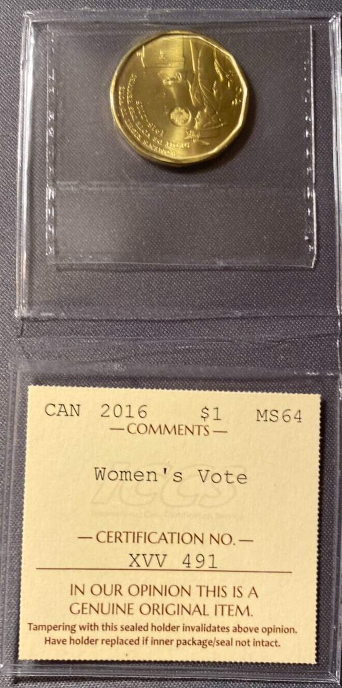 Canada - 1 Dollar - 2016 - Women's Vote - ICCS Certified - MS-64