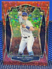 2021 Panini Select WILLY ADAMES Premier Level Red Disco Tampa Bay Rays