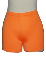 Spandex Hot Boy Playground Shorts ORANGE 3-Child Size and 3-Adults Dance Costume