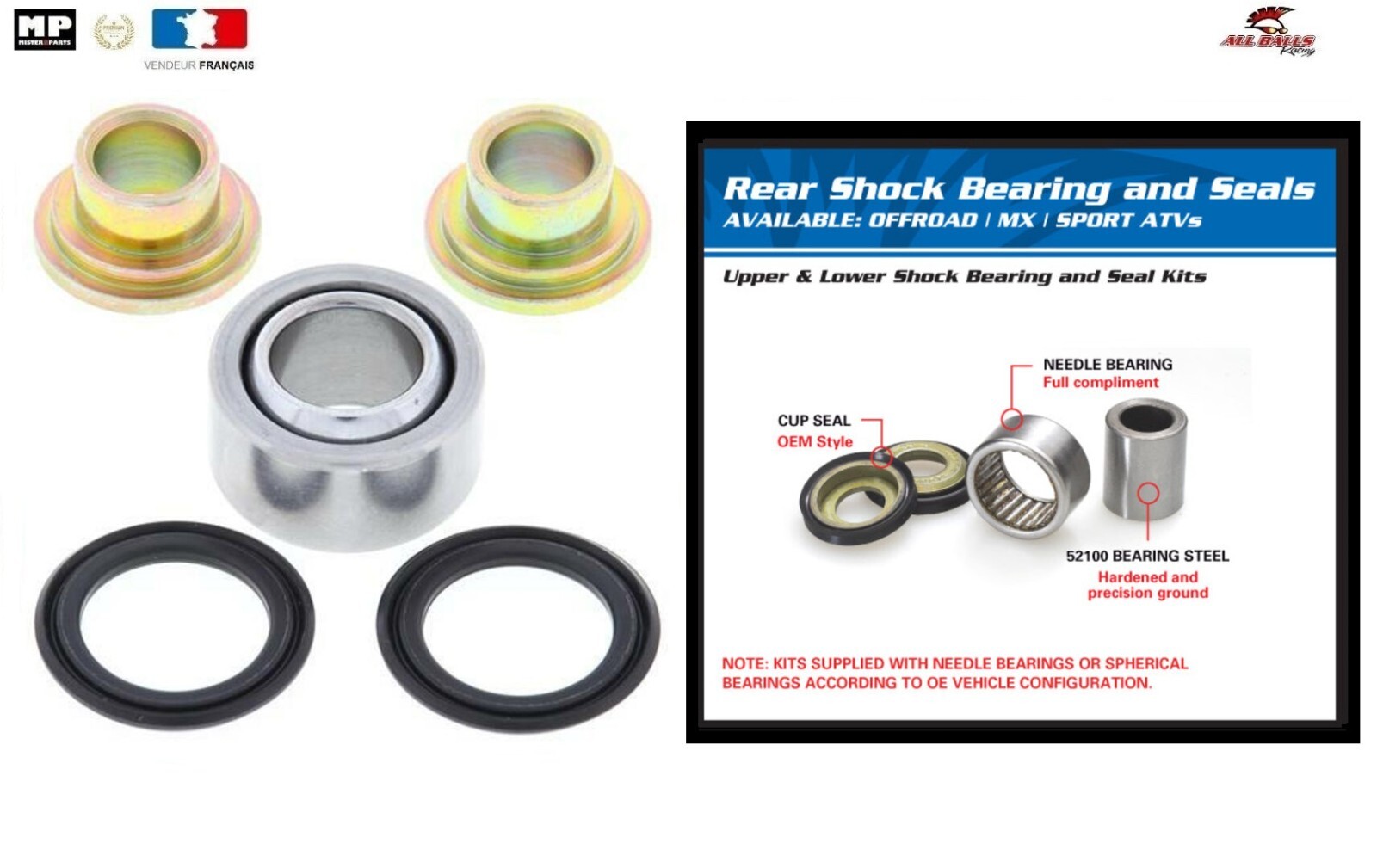 Kit roulement amortisseur Yamaha WR 250 Z pour sorties enduro et rando