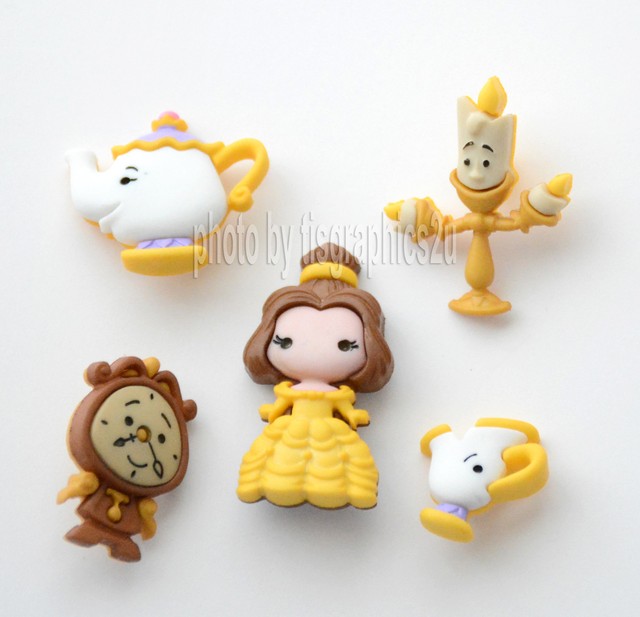Disney Dress It up Buttons by Jesse James Beauty and The Beast 8956 for