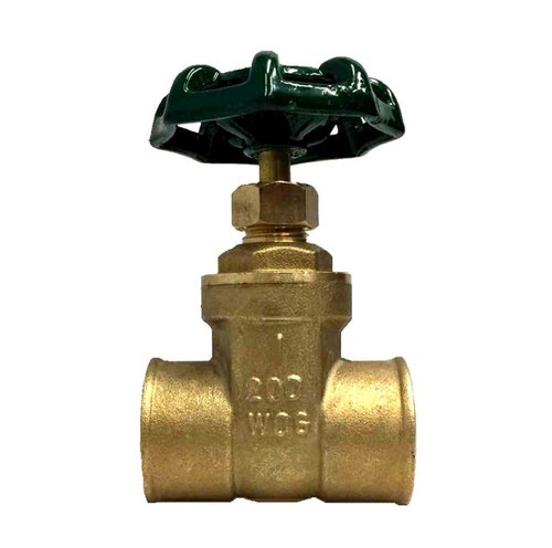 Libra Supply 2'', 2 inch Brass Gate Valve, Sweat connection, 200 PSI
