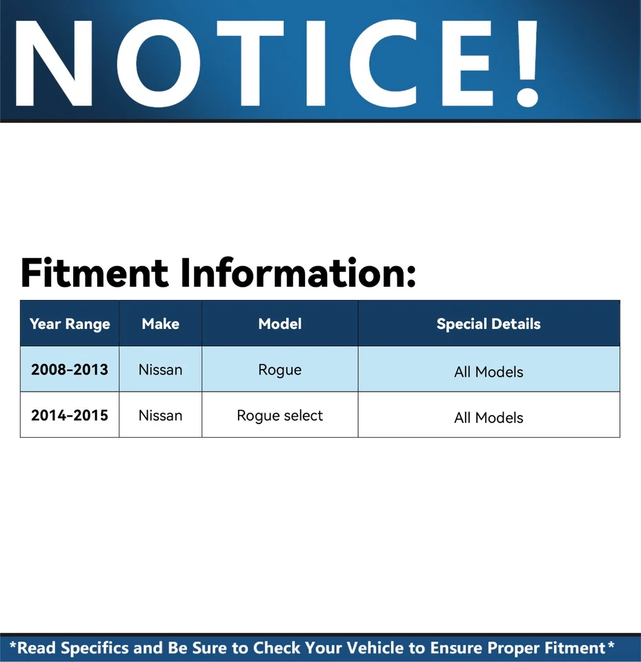 TieRod delantero interior y exterior eslabones + botas para Nissan Rogue 2008-2012 2013 Foto 2 de 4