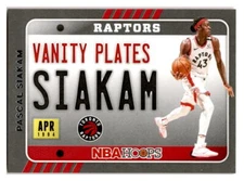2020-21 Hoops #21 Pascal Siakam Vanity Plates