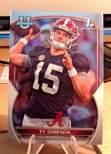 2022 Bowman Chrome U Base 1st - Ty Simpson - Alabama #80