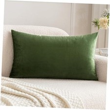 Polyester Pillow Cover Soft Luxury Decorative 20" x 12" Pack of 1 Moss Green