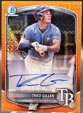 2025 · Bowman Mega Box · Chrome Auto — 1st status unconfirmed · Orange Refractor · /25 and under