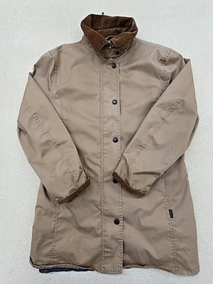 Barbour Damen oliv gewachste Baumwolle maßgeschneidert Jacke Größe 16