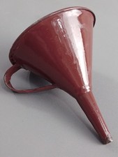 EMAILLE Trichter mit Henkel Einfülltrichter braun ALT Vintage Küche DEKO Retro !