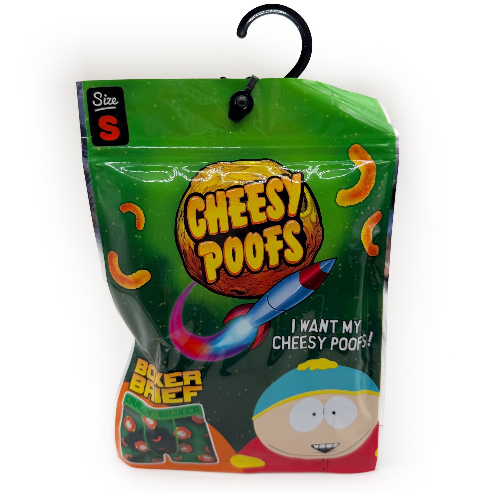 South Park Cheesy Poofs Boxer Briefs Mens Small Cartman Underwear