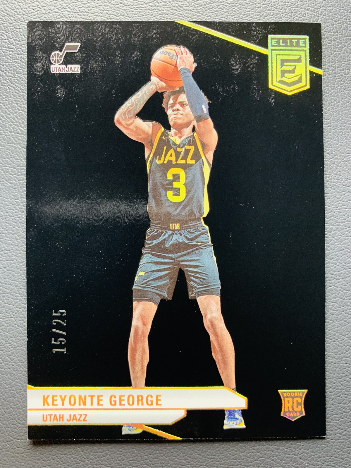 2023-24 Panini Donruss Elite Keyonte George #221 Rookie RC Black /25 Color Match