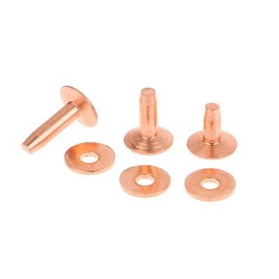 10sets Copper Rivet For Leather With Burrs Washers For DIY Rivet Fixed