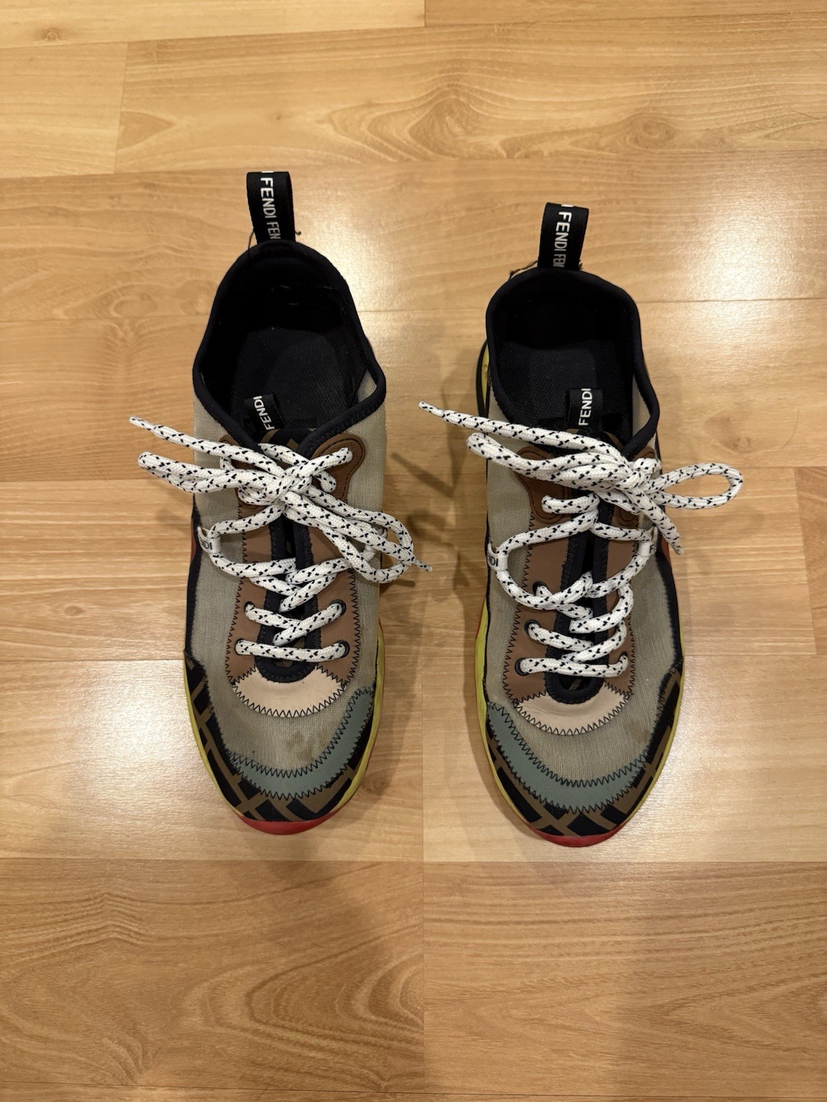 Fendi Freedom FF Patchwork Chunky Multi Color Sne… - image 2