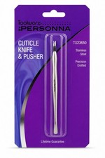 Cuchillo y empujador para cutículas Personna de acero inoxidable para manicura herramienta para el cuidado de uñas TX23650