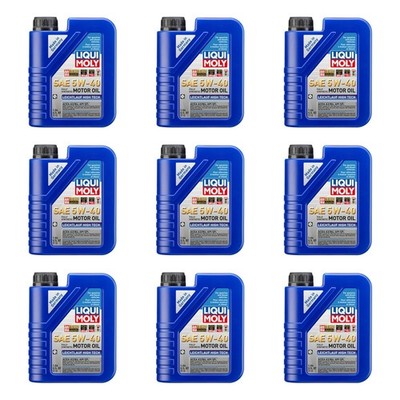 Liqui Moly 9L Engine Motor Oil - Leichtlauf High Tech 5W-40 (9x1L)