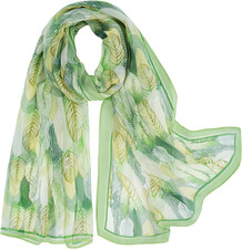 Herebuy - Unique Women's Floral Scarves: Chiffon Flowers Birds Printed Scarf