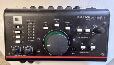 JBL M-Patch Active-1 Studio Monitor Controller USB Wired Talkback Mic Black