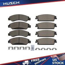 Front Rear Ceramic Brake Pads Hardware For Escalade Avalanche Silverado Tahoe
