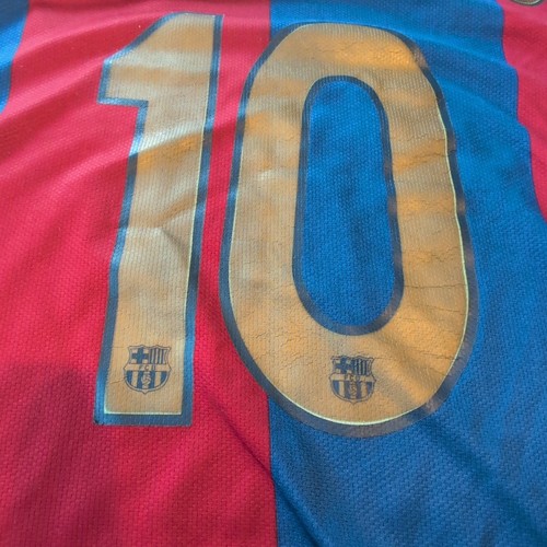 Nike Sphere Dry Dri-Fit FC Barcelona UNICEF Soccer Jersey L-XL? Ronaldinho #10 - Picture 16 of 20