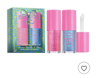 Too Faced Kissing Jelly Gloss Lip Gloss Duo Bubblegum & Blue Snow Cone LE
