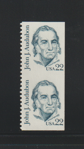US ERROR Stamps: #1863d John Audubon: Horizontal IMPERF pair! MNH $1,300.00