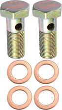 2 Set Banjo Bolt Brake Fitting Adapter Kit M18x1.5 Brake Line Thread Single Banj