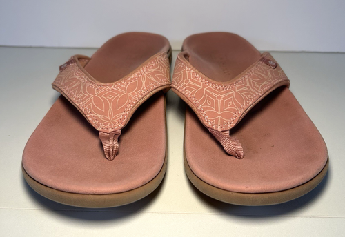 Spenco Yumi Womens Size 8 Pink Boho Print Comfort Wege Flip Flop Sandals - Picture 2 of 14