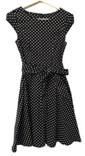 Unbranded dress, black and white polka dot, knee length - Women's size XS