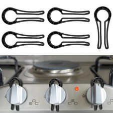 Stove Knob Covers Child Pet Safety Locks Gas Oven Guard Protectors Black 5 Pa...