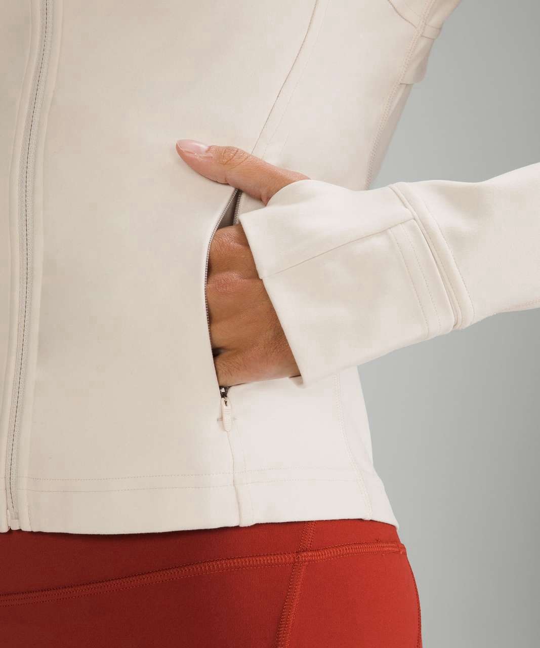 Lululemon Define Cropped Jacket White Opal Size 4 - Gently Used image 4