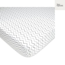 100 Natural Cotton Fitted Crib Sheet 52" x 28" - Soft, Breathable, Hypoaller...